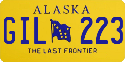 AK license plate GIL223