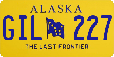 AK license plate GIL227