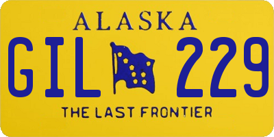 AK license plate GIL229