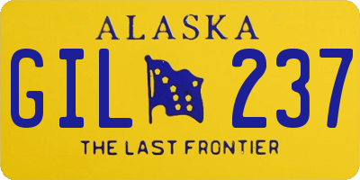 AK license plate GIL237