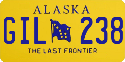 AK license plate GIL238
