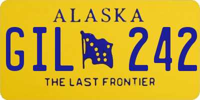 AK license plate GIL242