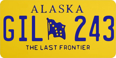 AK license plate GIL243