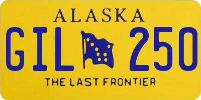 AK license plate GIL250