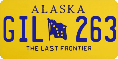 AK license plate GIL263
