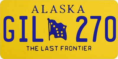 AK license plate GIL270