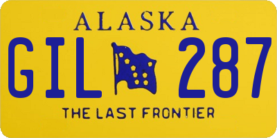 AK license plate GIL287