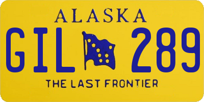AK license plate GIL289
