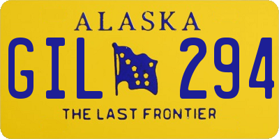 AK license plate GIL294