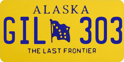 AK license plate GIL303