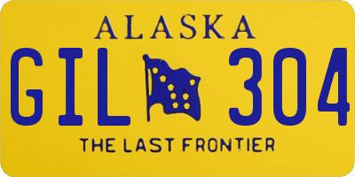 AK license plate GIL304