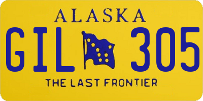 AK license plate GIL305