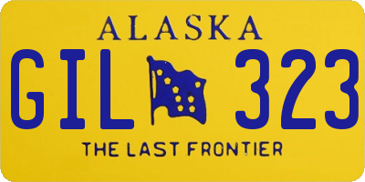 AK license plate GIL323