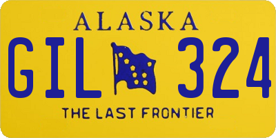 AK license plate GIL324