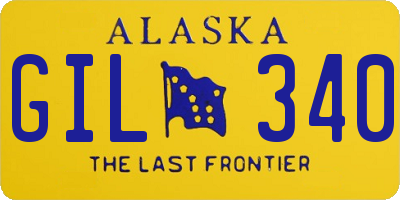 AK license plate GIL340