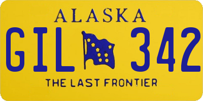 AK license plate GIL342