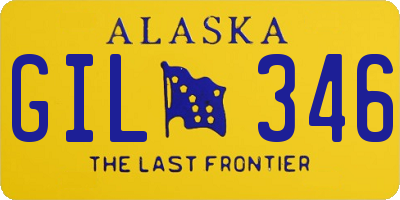 AK license plate GIL346