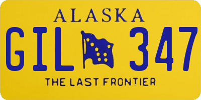 AK license plate GIL347