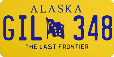 AK license plate GIL348