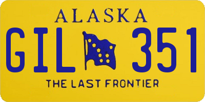 AK license plate GIL351
