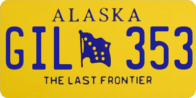 AK license plate GIL353