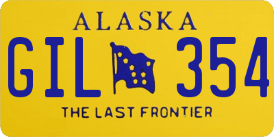 AK license plate GIL354
