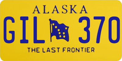 AK license plate GIL370