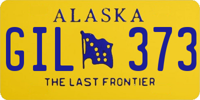 AK license plate GIL373