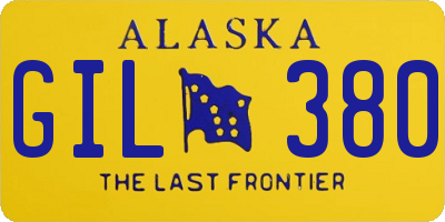 AK license plate GIL380