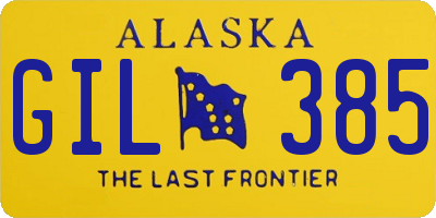 AK license plate GIL385