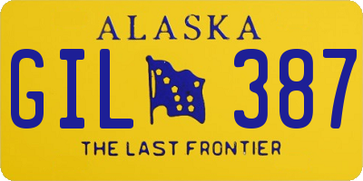 AK license plate GIL387