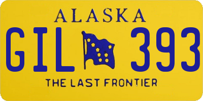 AK license plate GIL393