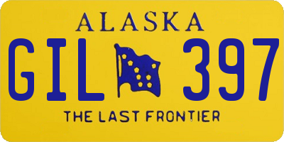 AK license plate GIL397