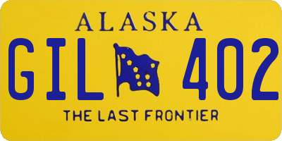 AK license plate GIL402