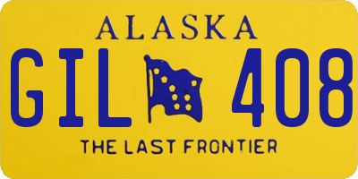 AK license plate GIL408