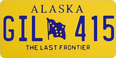 AK license plate GIL415