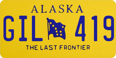 AK license plate GIL419