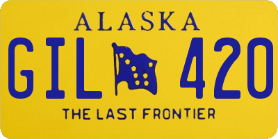 AK license plate GIL420