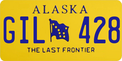AK license plate GIL428