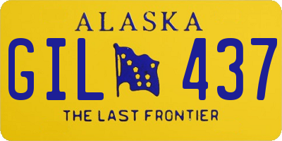 AK license plate GIL437