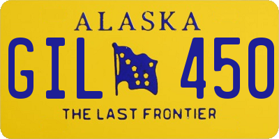 AK license plate GIL450