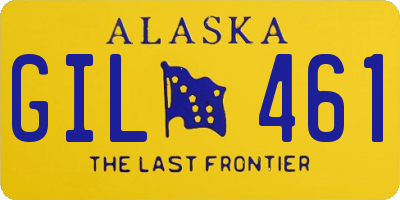 AK license plate GIL461