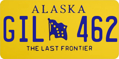AK license plate GIL462