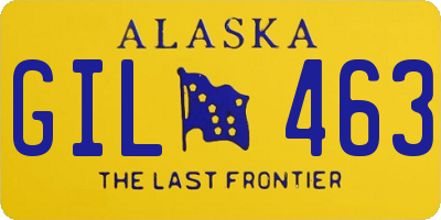 AK license plate GIL463