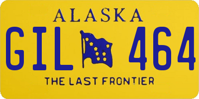 AK license plate GIL464