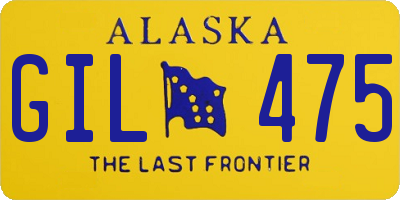 AK license plate GIL475
