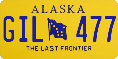 AK license plate GIL477