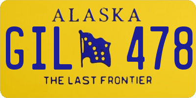 AK license plate GIL478