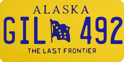 AK license plate GIL492