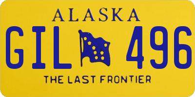 AK license plate GIL496